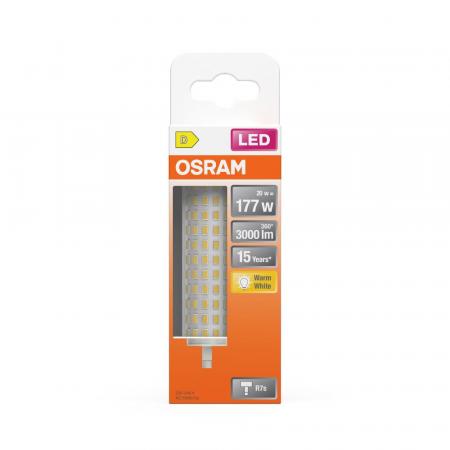 OSRAM Leistungsstarke R7s LED Lampe 118 mm 20W wie 177W 3000k warmweißes Licht